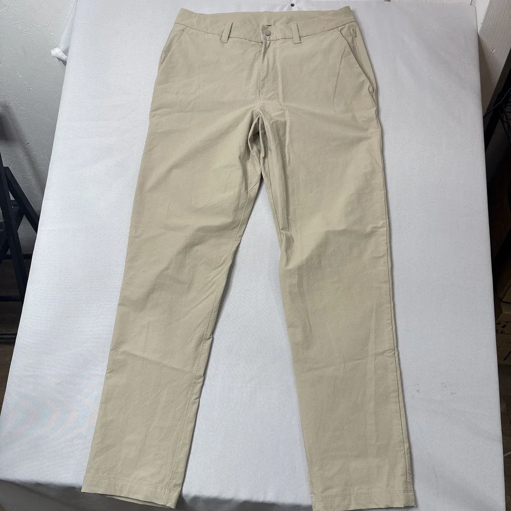 Lululemon ABC Classic Fit Trouser Pants Mens 3o X30Tan Chino VersaTwill Stretch